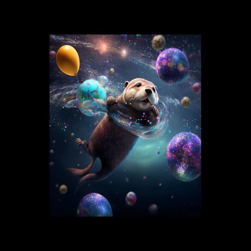 Funny Space Otters Space Otter With Planet