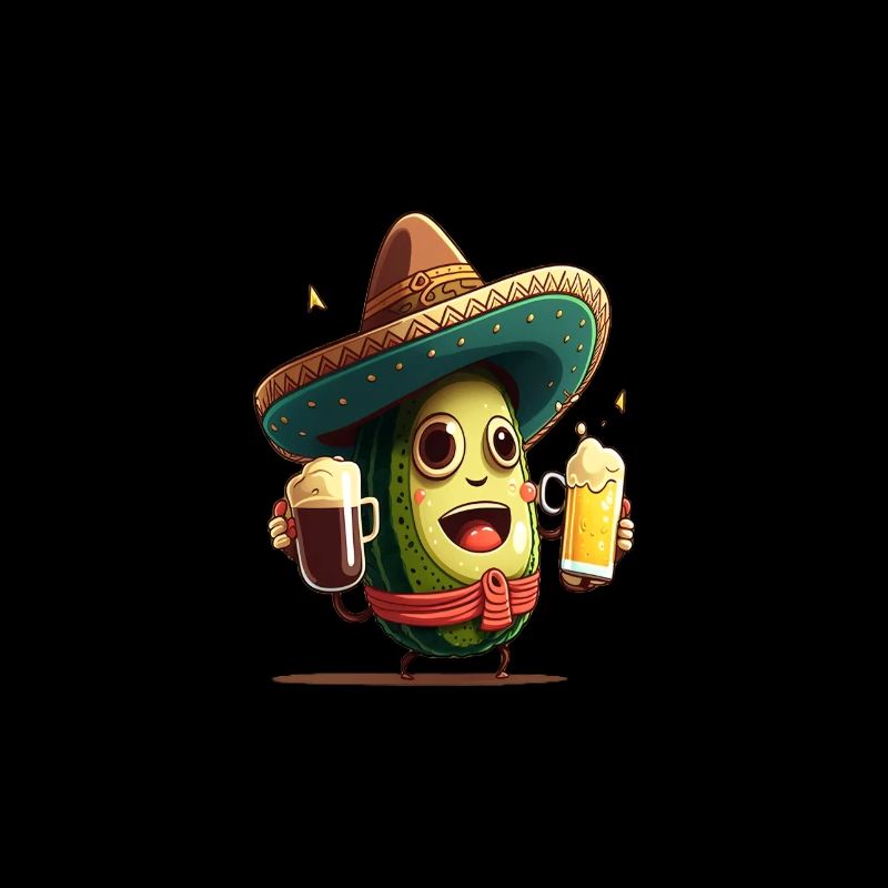 Funny Vegan Avocado Jokes Avocado Drinking Beer