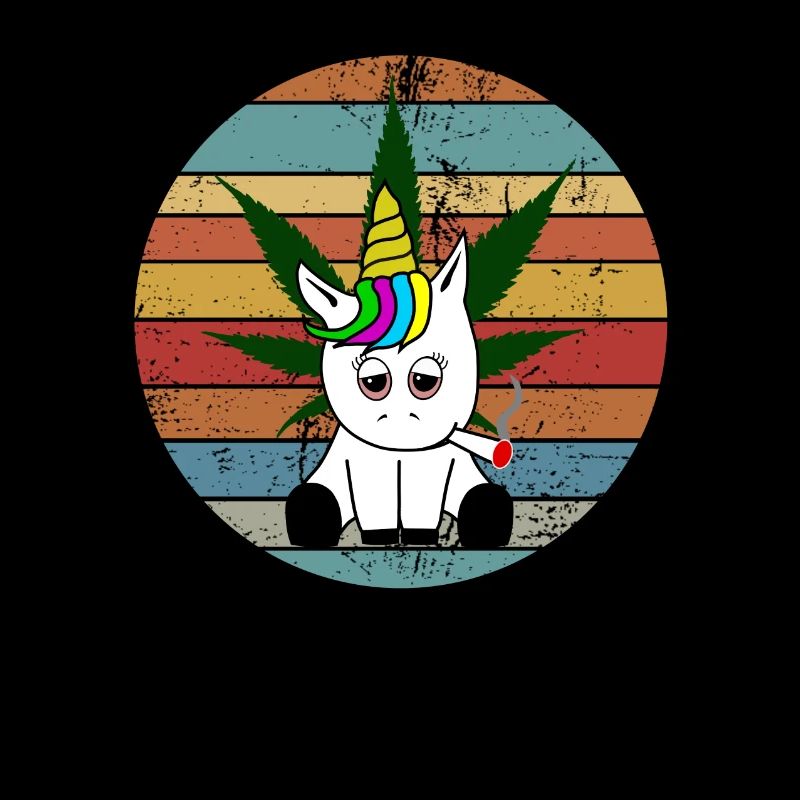 Stoned licorne joint marijuana drôle