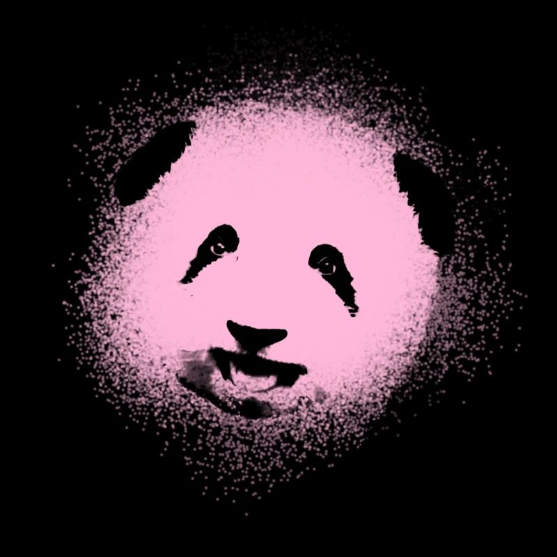 Panda, ours panda, ours, graffiti, rose