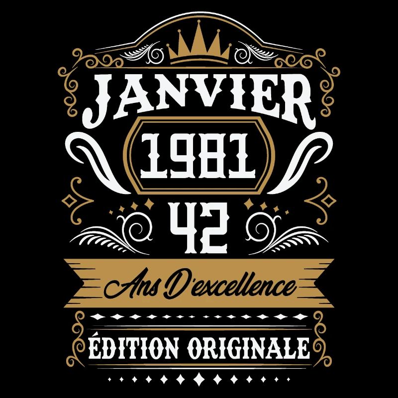 Janvier 1981 42 Ans Rétro Cadeau D'anniversaire