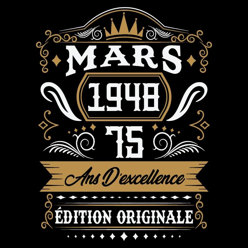 Mars 1948 75 Ans Rétro Cadeau D'anniversaire