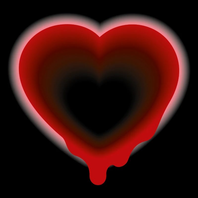 Smiley Heart black and red