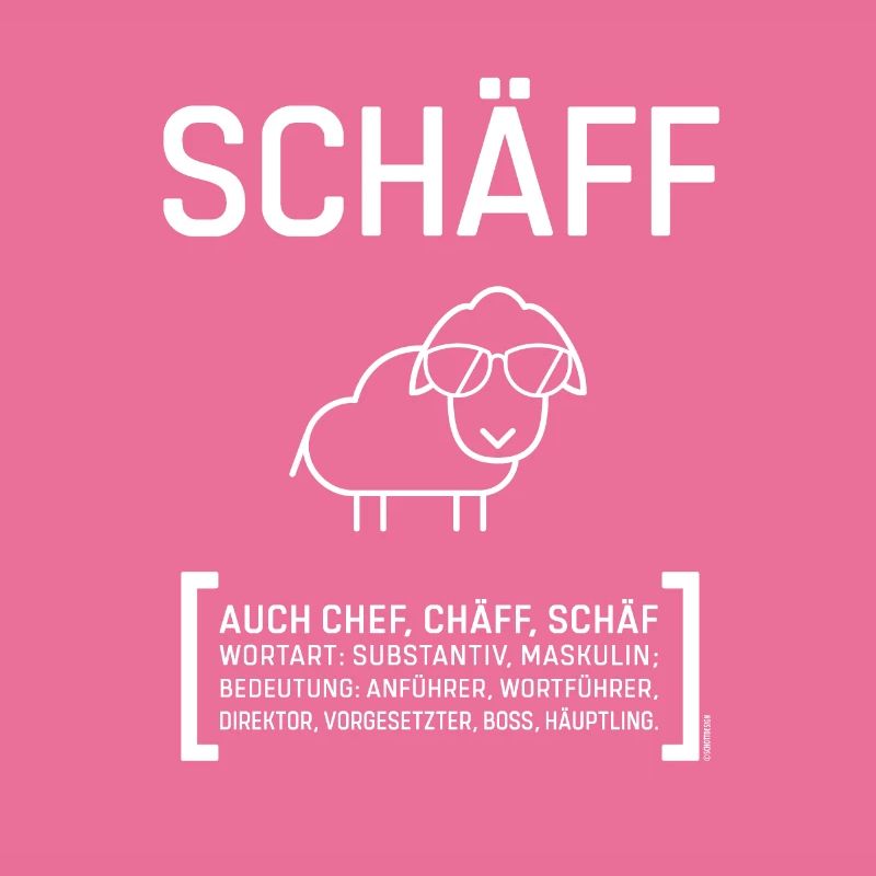 SCHÄFF CHEF CHÄFF BOSS weiss Geschenkidee