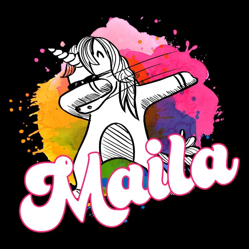 MAILA - Beau nom avec licorne dabbing