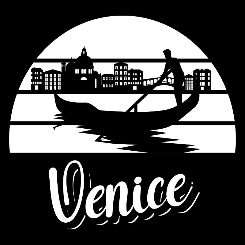 Venise avec son horizon et ses gondoles