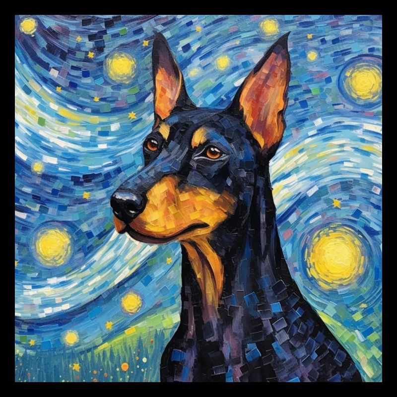 Doberman Nuit étoilée