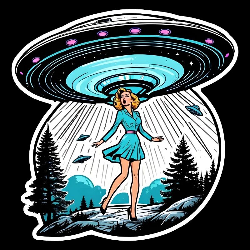 Ängstliche Frau wird von UFOs entführt