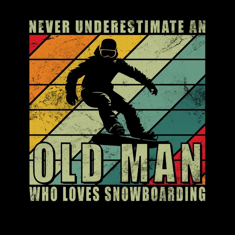 Never Understimate An Old Man With A Snowboard