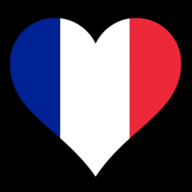 Frankreich Flagge Herz Love