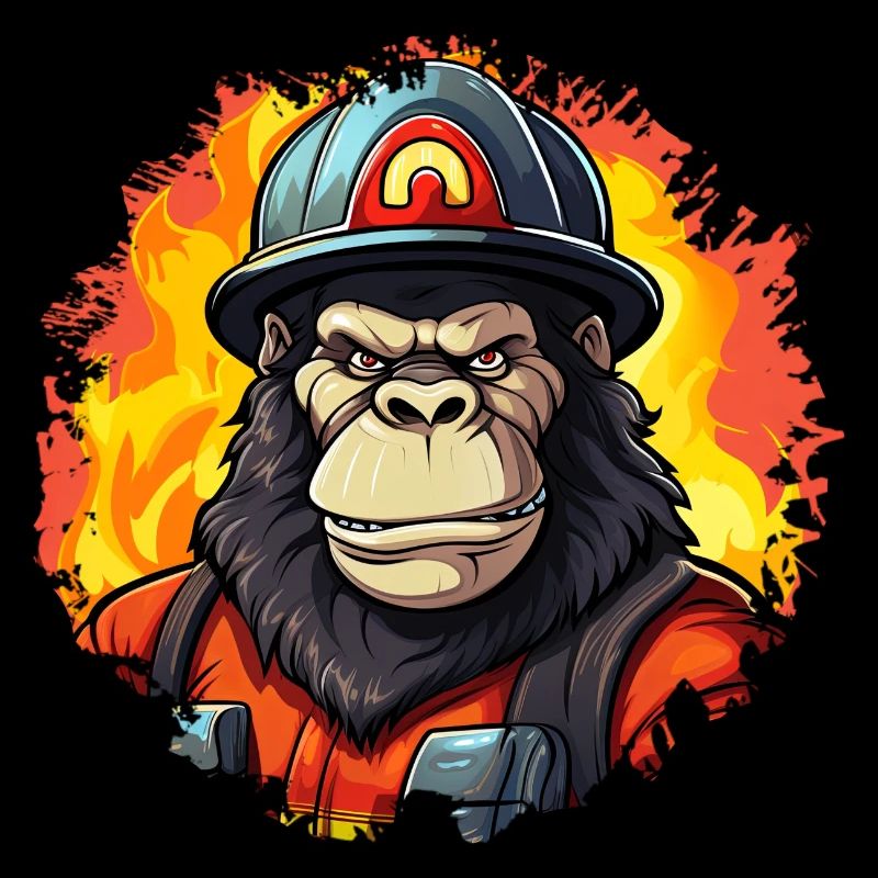 Feuerwehrmann Affe