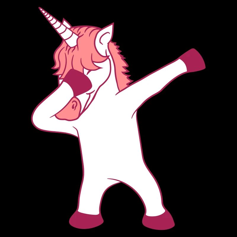 dabbing unicorn dab pose tanz gluecklich stehend e