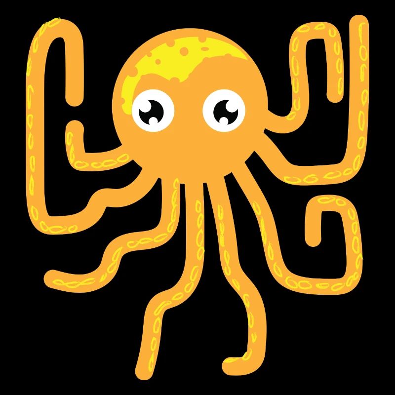 Idée cadeau pieuvre orange pieuvre douce cool