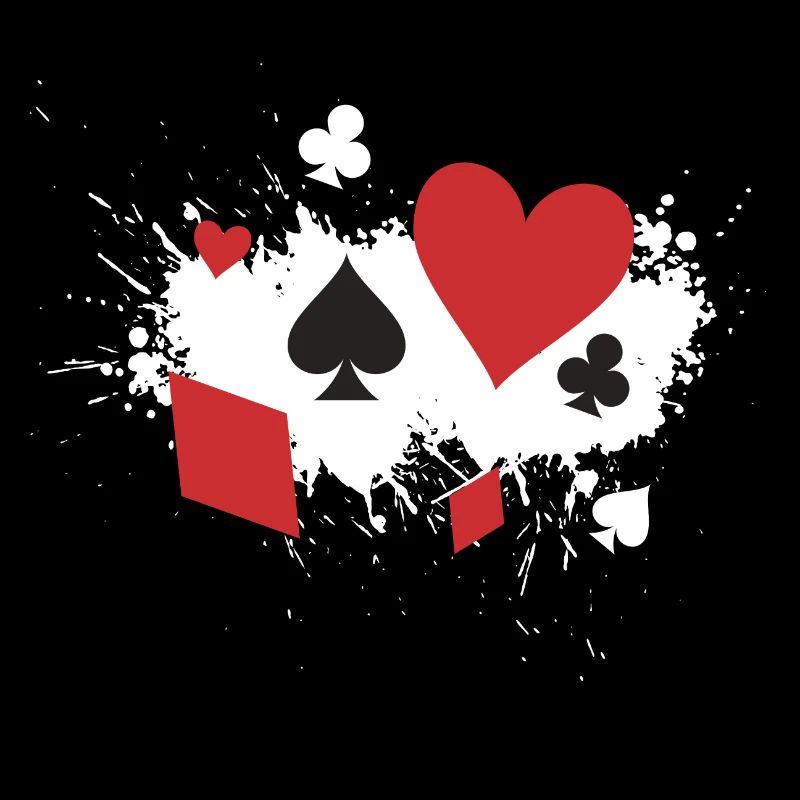 Poker Symbole Geschenkidee Karo Pik Kreuz Herz