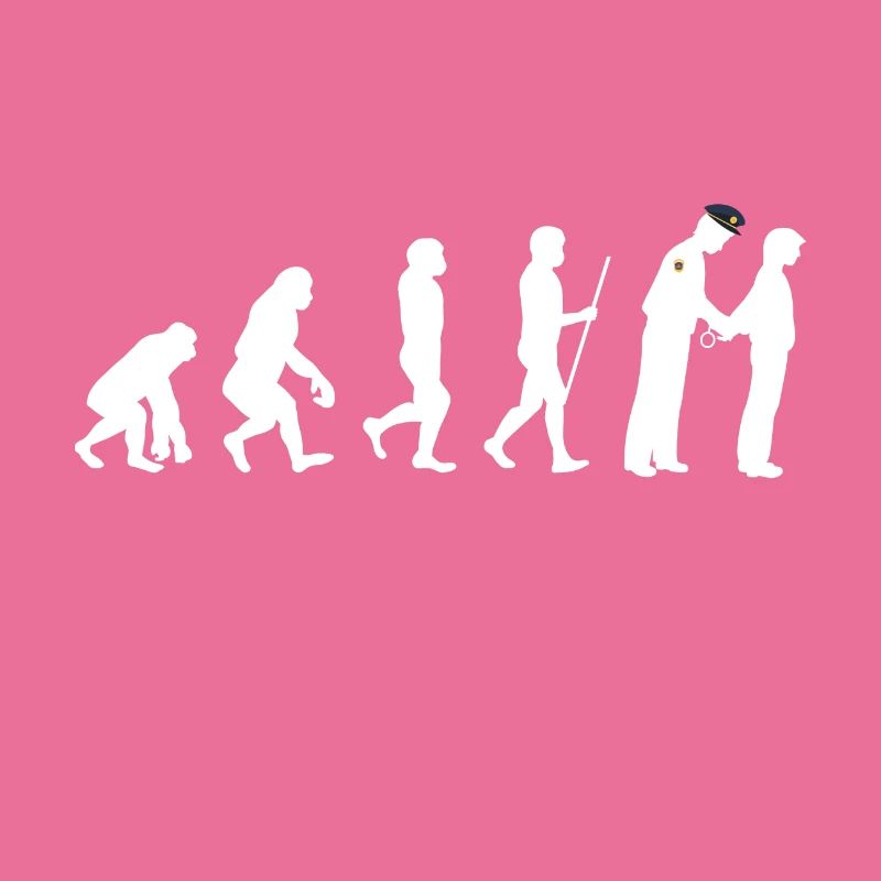 Police evolution development funny gift idea