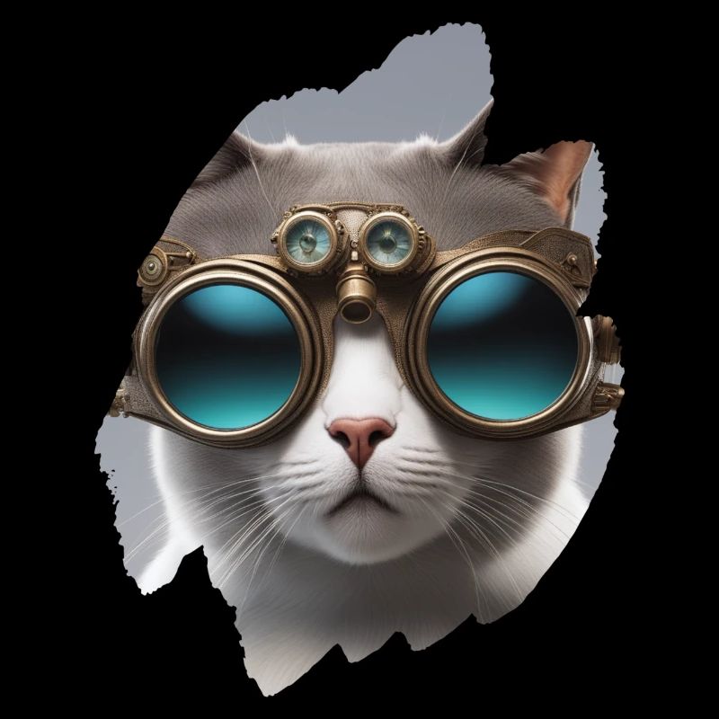 Steampunk chat mignon animaux de compagnie lunettes Animal Future