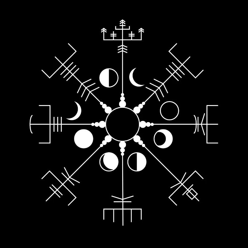 Isländische Runen Kompass Zeichen Shirt Geschenk