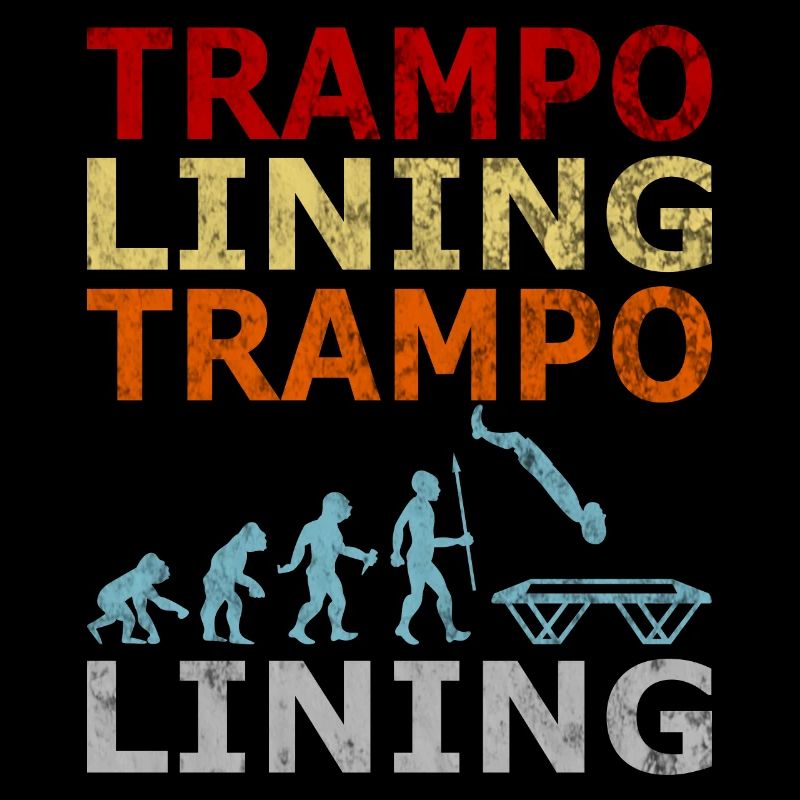 Retro Vintage Style Evolution Trampoline Gymnastics