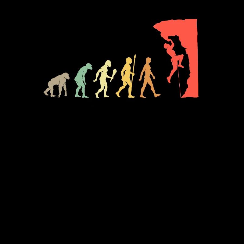 Vintage Climbing Evolution Rock Climber Gift Idea