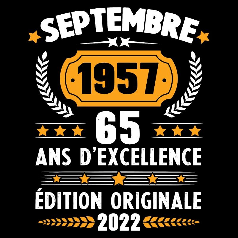 Cadeau D'anniversaire Rétro 65 Ans Septembre 1957
