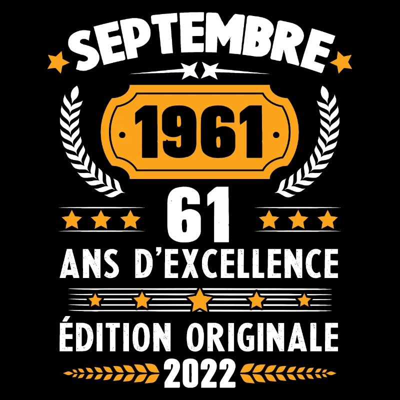 Cadeau D'anniversaire Rétro 61 Ans Septembre 1961