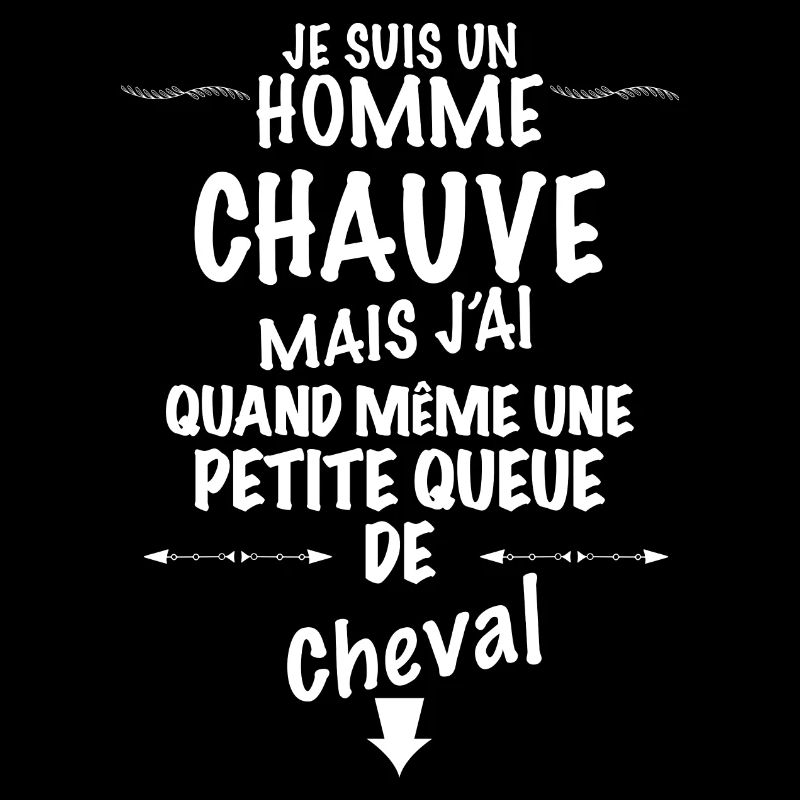 Chauve content de sa petite queue de cheval