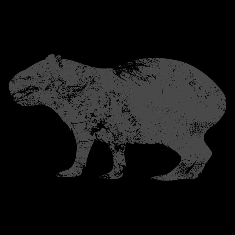 Capybara Silhouette Distress Style