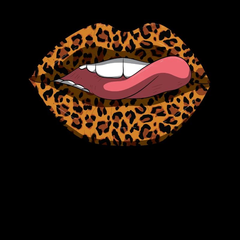 Sexy Mouth Cheetah Leopard Jaguar Pattern Lips