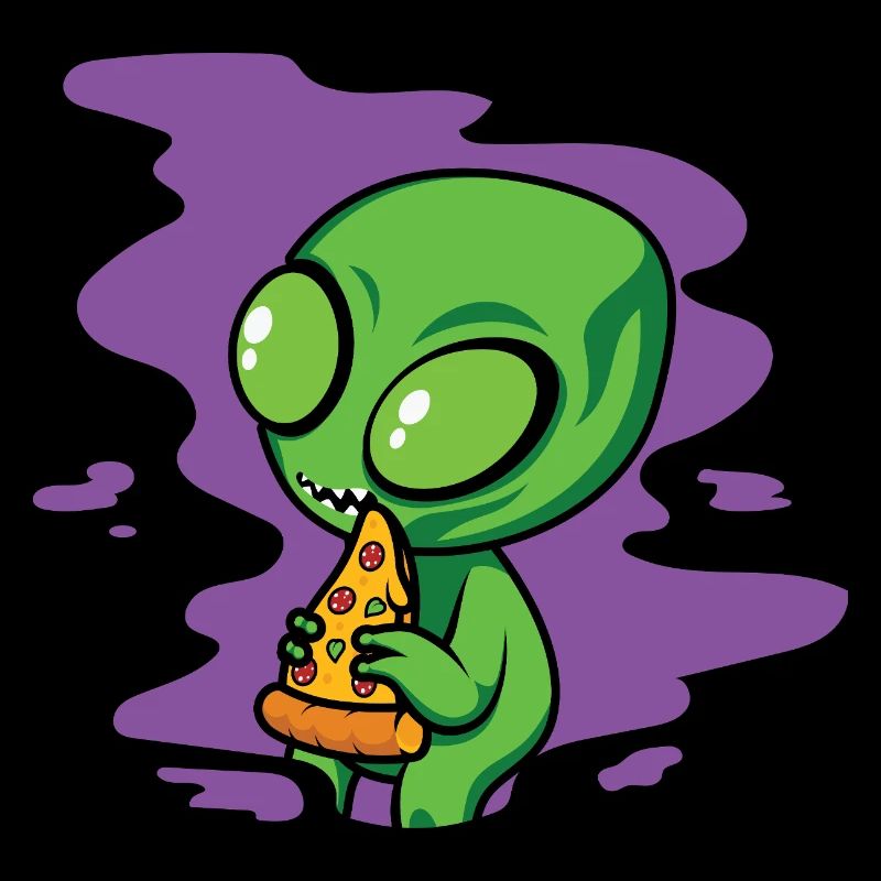Alien et pizza - Un délice intergalactique