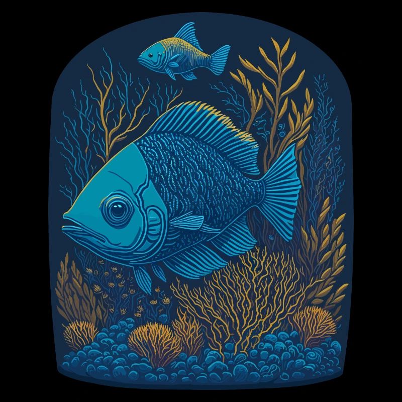 poisson, mer, lac, plage, baignade