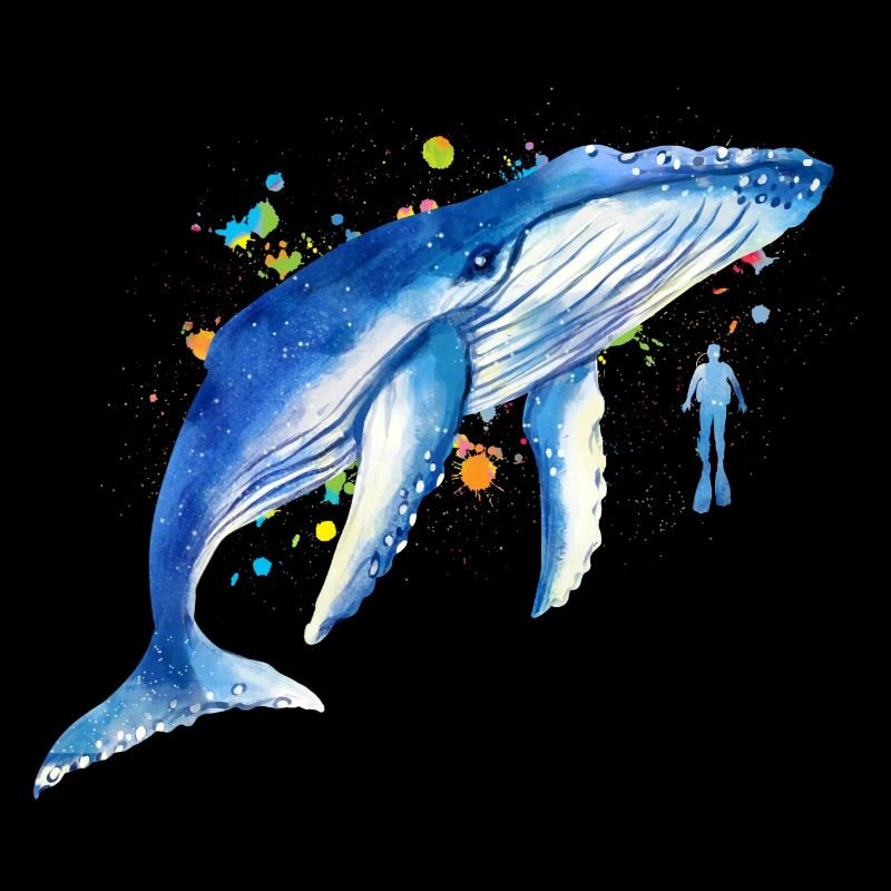 Baleines bleus Plongeurs Baleines