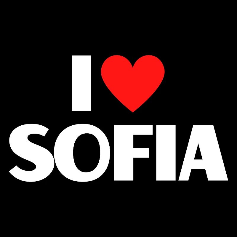 J’aime Sofia Red Heart Love Fan Gift