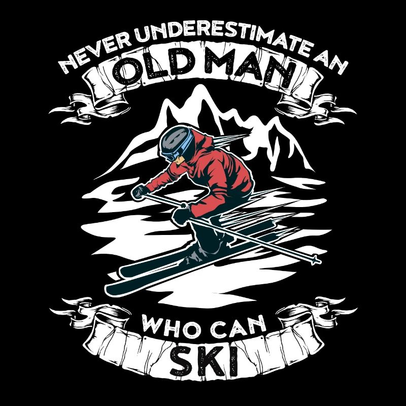 Never underestimate an old man on skis