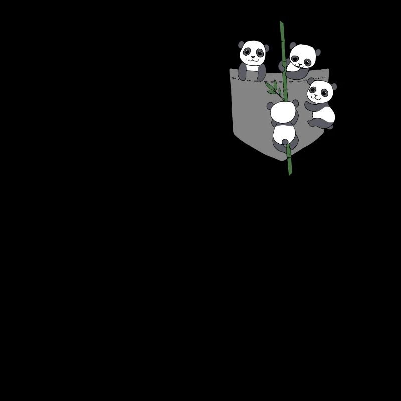 Panda dans la poche de poitrine