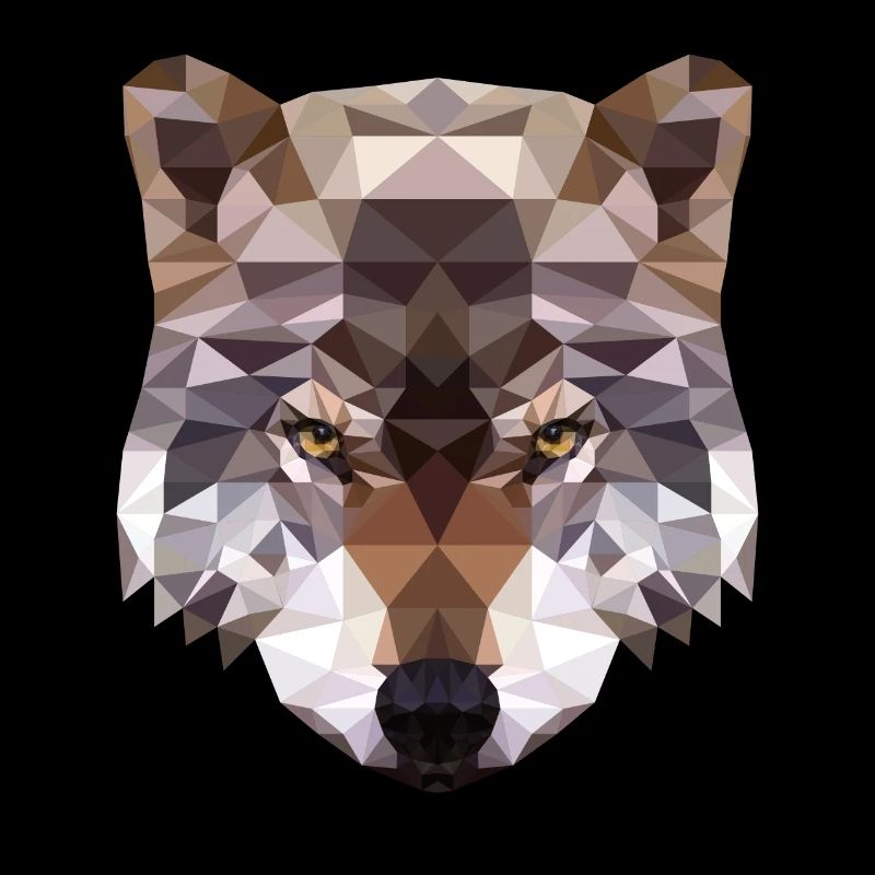 Polygon Wolf - Wolfkopf Geometry