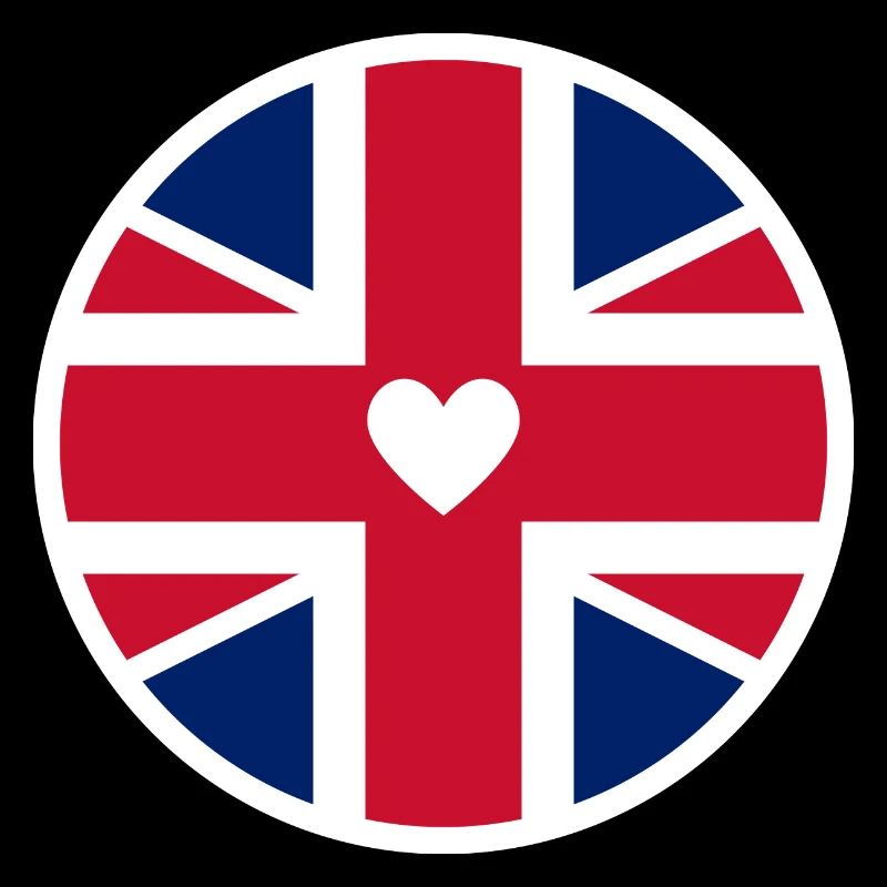 Drapeau de l'Angleterre drapeau UK drapeau motif avec coeur