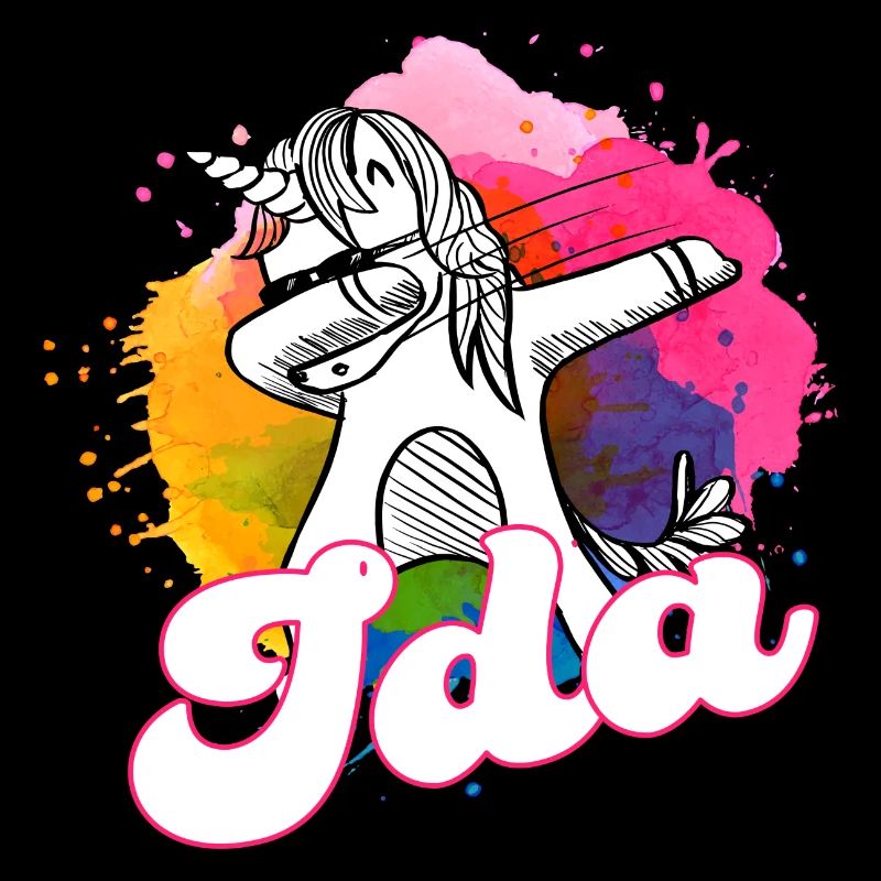 IDA - Schöner Name mit dabbing Einhorn