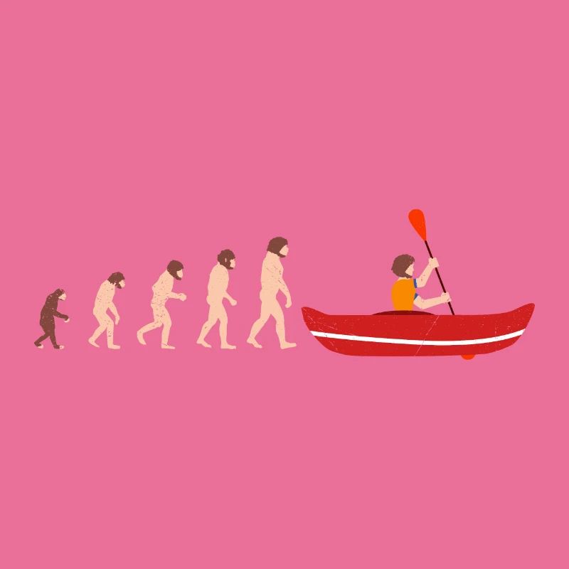 Evolution Canoeing Canoe Funny gift idea