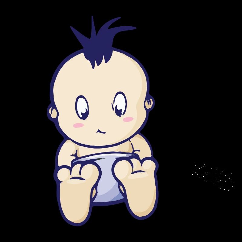 Bébé garçon avec des couches