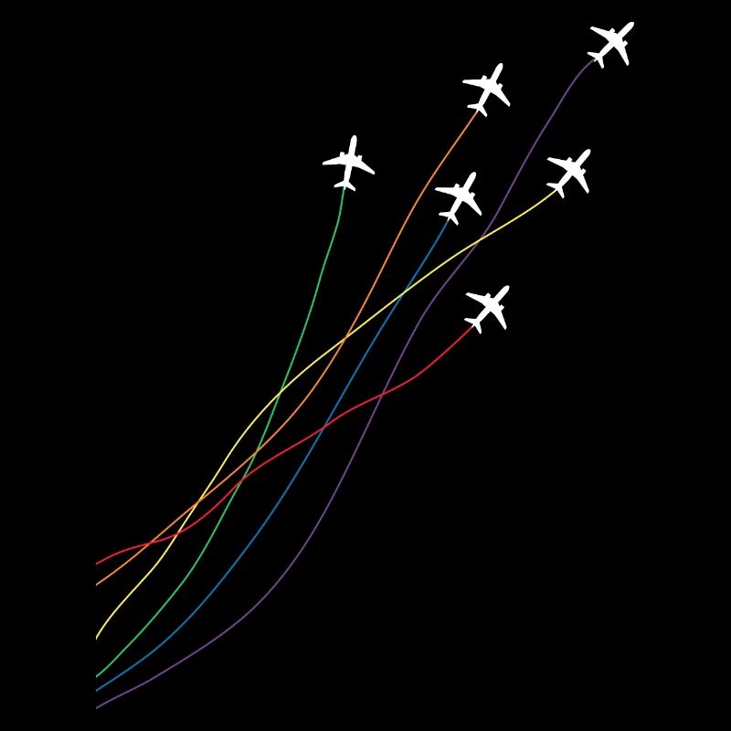 Regenbogen Flugzeuge Pilot
