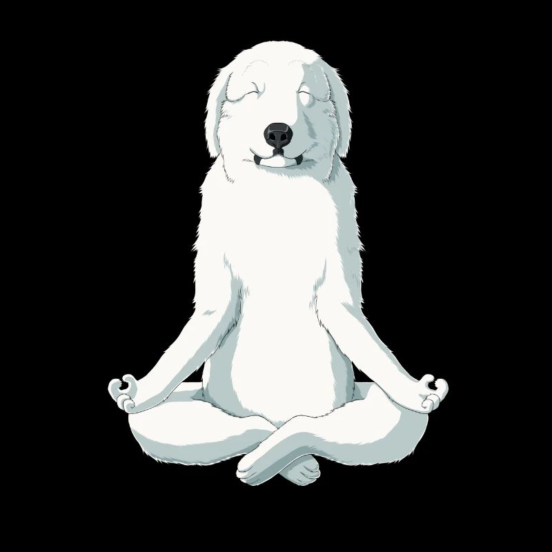 Yoga Great Pyrenees Dog