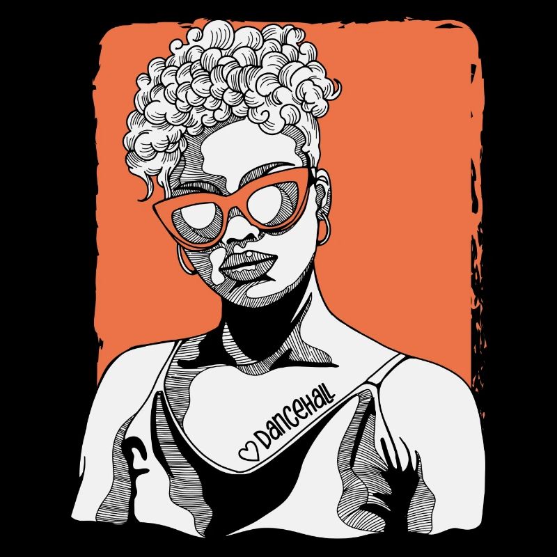 Femme avec tatouage dancehall
