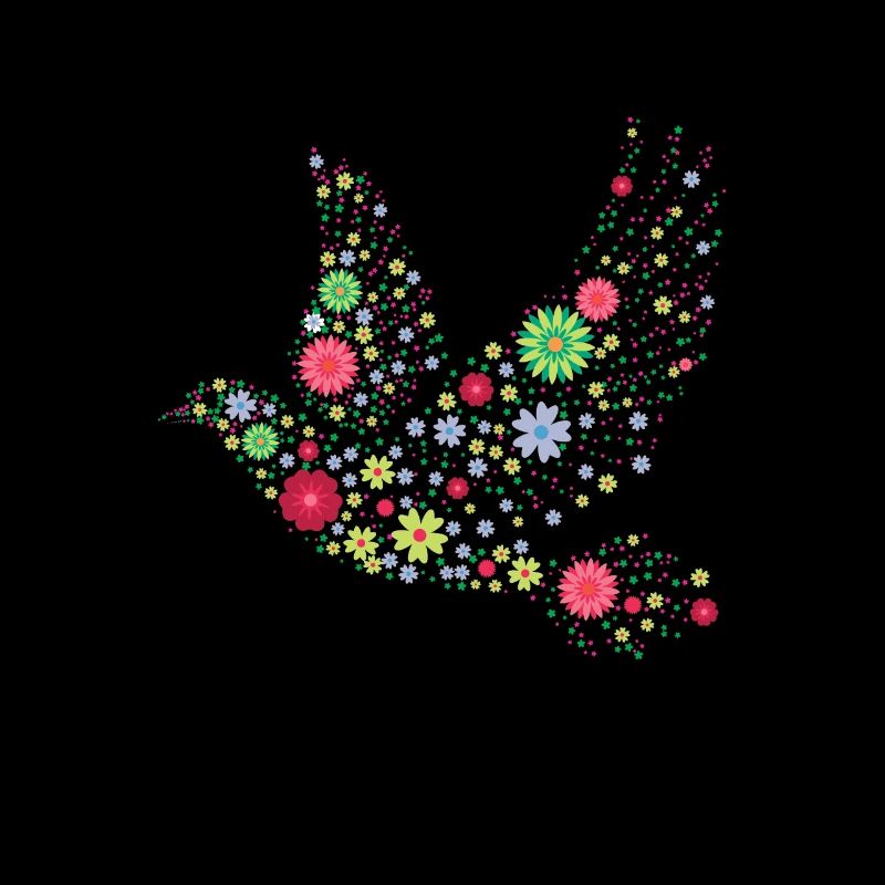 Hippie oiseau de fleurs