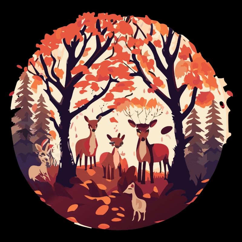 Une famille de cerfs (Collection d’automne #8)