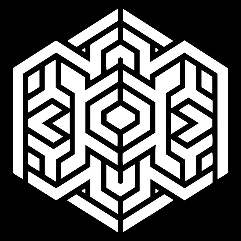Geometrisches Sechseck - Abstraktes Muster