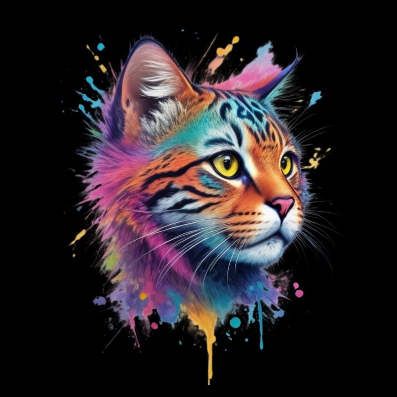 A multi-coloured wildcat