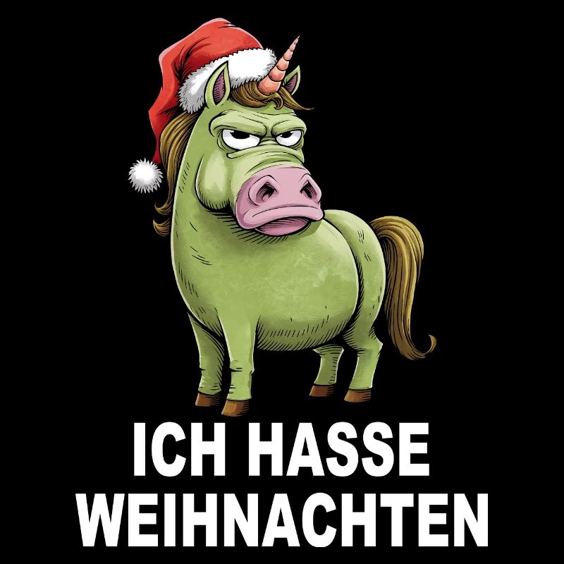 Weihnachtsmuffel Ich hasse Weihnachten Einhorn
