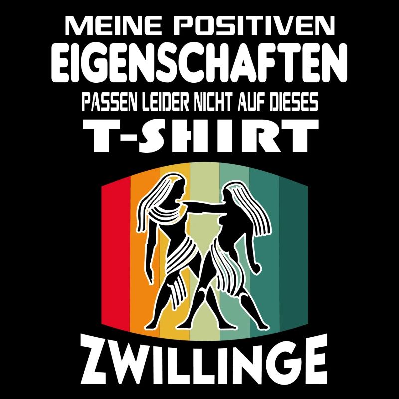 Geburtstag Sternzeichen Retro Zwillinge