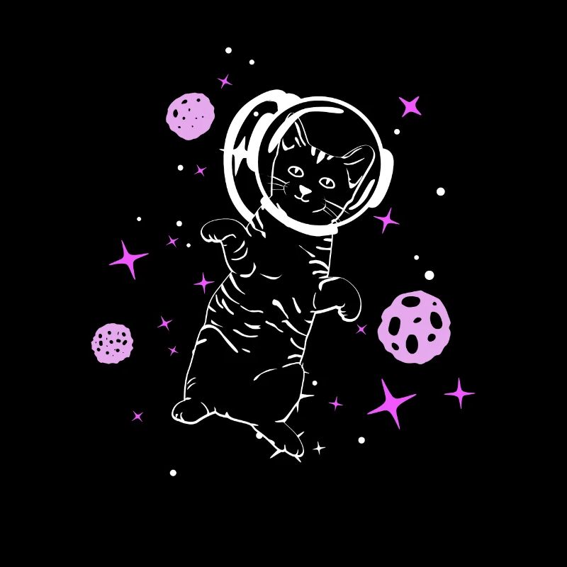 Chat astronaute spatial amusant chat All Physique