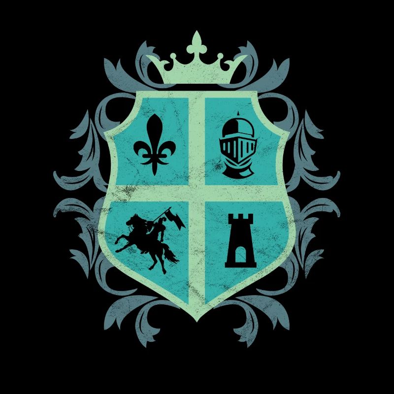 Knight crest shield gift child son castle